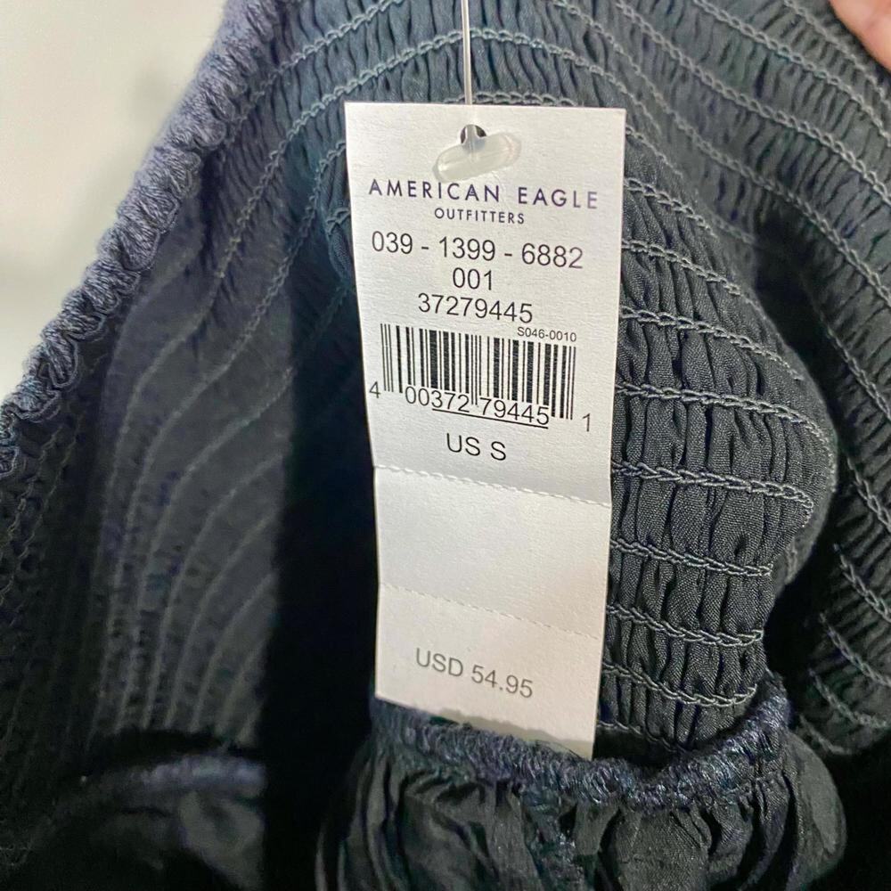 American Eagle Outfitters Women’s Ruched Mini Dress Mini Dress Blue Size S NWT - Picture 5 of 7